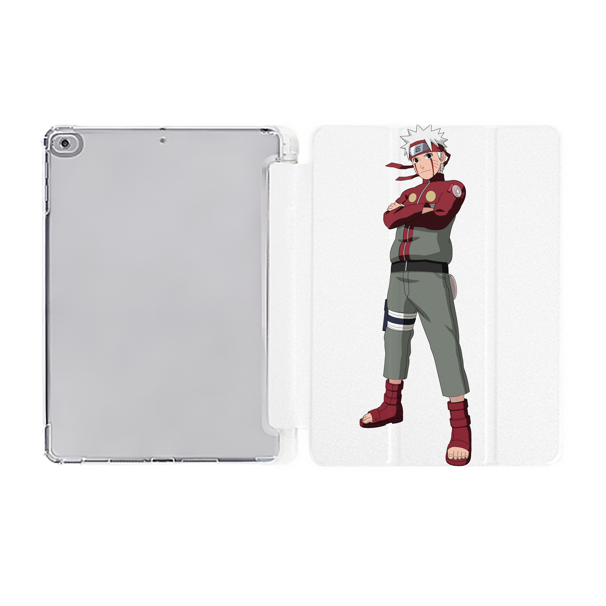 （画像用） NARUTO -ナルト- うずまき ナルト Uzumaki Naruto IPad ケース ペン収納付き 三つ折りスタンド PUレザー×シリコン 対応機種9.5/10.5/10.9インチ
